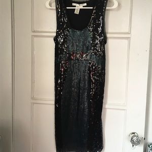 Black Max Studio Sequined Sheath Dress